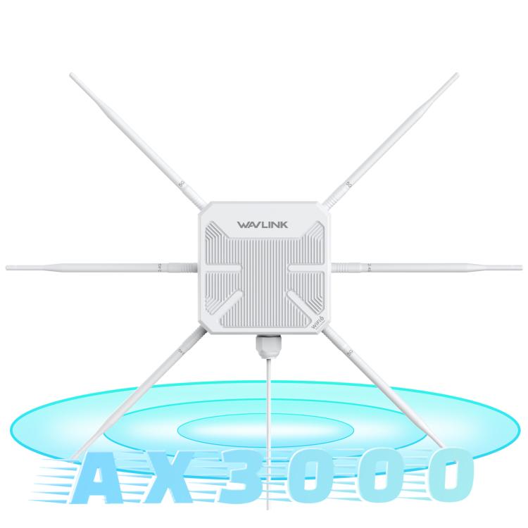 WAVLINK WN588HX3 AX3000 Outdoor WiFi Extender with 6 Antennas Dual Band WiFi Repeater, US Plug, UK Plug, EU Plug, AU Plug WAVLINK WN588HX3 AX3000 Outdoor WiFi Extender with 6 Antennas Dual Band WiFi Repeater, US Plug, UK Plug, EU Plug, AU Plug